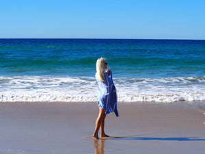 SORRENTO TURKISH COTTON TOWEL - SKY