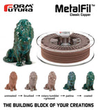 Copper-filled PLA based filament MetalFil 1.75mm Classic Copper 750 gram 3D Printer Filament