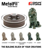 Copper feel PLA based filament MetalFil - Ancient Bronze 1.75mm 1500 gram Natural Composite 3D Printer Filament