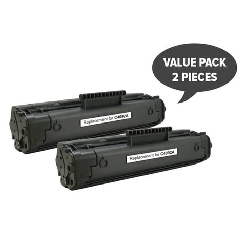 HP Compatible EP-22 C4092A #92A Black Premium Generic Toner x 2
