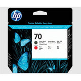 HP 70 MATTE BLACK AND RED PRINTHEAD C9409A