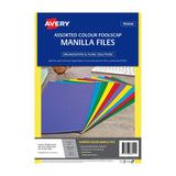 AVERY Manilla Folder Assorted FC Pack of 10