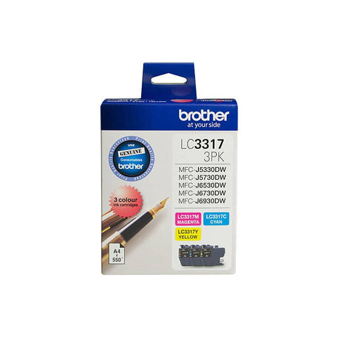 BROTHER LC-3317 Colour Value Pack 1XCyan 1X Magenta 1X Yellow