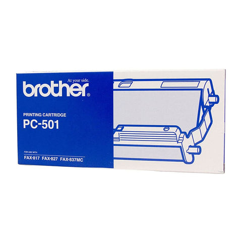 Brother PC-501 1 Print Cartridge + 1 Roll - to suit FAX- 827/827S/837MC/837MCS/878