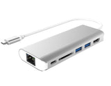 ASTROTEK All-in-One Dock Thunderbolt USB-C 3.1 Type-C to HDMI+USB3.0+Card Reader+RJ45 Gigabit LAN+TypeC PD Function for Macbook Pro CBAT-UTYPEC-DOCK2