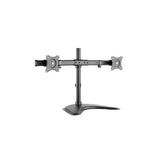 Brateck Curved Horizontal Rail Dual Monitor Array Desktop Stand Fit most 13"-27" Monitors Up to 8kg per screens. 360°Screen Rotation