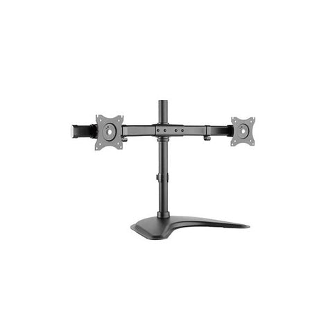 Brateck Curved Horizontal Rail Dual Monitor Array Desktop Stand Fit most 13"-27" Monitors Up to 8kg per screens. 360°Screen Rotation