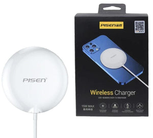 PISEN 15W MagSafe Fast Wireless Charger - (6902957066976), Ultra-thin, Light and Portable, USB-C interface, Support PD Protocol, Safe and Durable