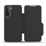 FORCE TECHNOLOGY Monaco Wallet Case for Samsung Galaxy S21 5G - Black (EFCFLSG270BSG), 6m Military Standard Drop Tested, Convenient card/cash pockets, Slim design