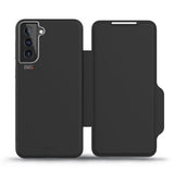 FORCE TECHNOLOGY Monaco Wallet Case for Samsung Galaxy S21+ 5G - Black (EFCFLSG271BSG), 6m Military Standard Drop Tested, Convenient card/cash pockets, Slim design