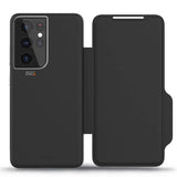 FORCE TECHNOLOGY Monaco Wallet Case for Samsung Galaxy S21 Ultra 5G - Black (EFCFLSG272BSG), 6m Military Standard Drop Tested, Convenient card/cash pockets