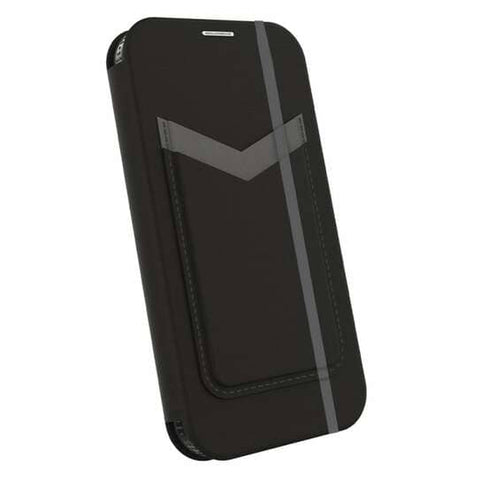 FORCE TECHNOLOGY Miami Wallet Case for Apple iPhone 13 - Smoke Black (EFCMIAE192SMB), 2.4m Military Standard Drop Tested, Convenient and card/ cash pocket