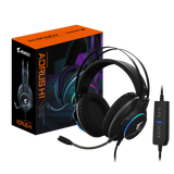GIGABYTE AORUS H1 Gaming Headset, Virtual 7.1 Channel, 50mm Drivers, RGB, In-Line Audio Controls, ENC Microphone,