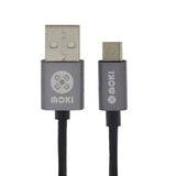 MOKI Braided MicroUSB SynCharge Pocket Cable (10cm)