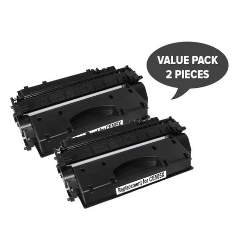 HP Compatible CE505A #05A Cart 319i Black Premium Generic Toner (Set of 2)