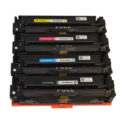 HP Compatible CF 400 #201A Series Premium Generic Toner Cartridge set (4 cartridges)