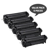 HP Compatible Q2612A #12A Cart-303 Premium Generic Toner (Set of 5)