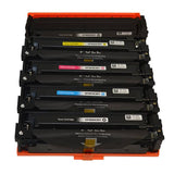 HP Compatible CF400X #201X eries Premium Generic Toner Cartridge PLUS extra Black set (5 cartridges)