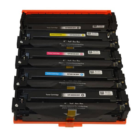 HP Compatible CF400X #201X eries Premium Generic Toner Cartridge PLUS extra Black set (5 cartridges)