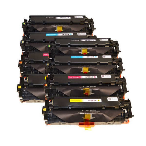 HP Compatible CF380X #312X Series Premium Generic Remanufactured Laser Toner Cartridge Set x 2 (8 cartridges)