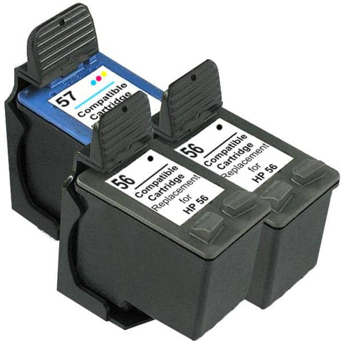 HP Compatible 56 Remanufactured Inkjet Cartridge Set #2 3 Cartridges