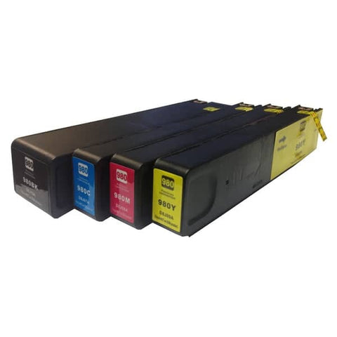 HP Compatible 980XL Premium Pigment Inkjet Compatible Set (4 Cartridges)