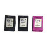 HP Compatible Remanufactured Value Pack (2 x HP 61XL Black & 1 x HP 61XL Color) New Chip