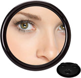 20X Magnifying Hand Mirror with Suction Cups Use for Makeup Application, Tweezing, and Blackhead/Blemish Removal (15 cm Black)
