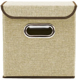 Pack of 4 Foldable Fabric Basket Bin,  Collapsible Storage Cube for Nursery, Office, Home Decor, Shelf Cabinet, Cube Organizers (Gray)