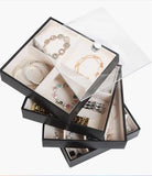 Stackable Jewelry Tray with Mirror Cover (Black)