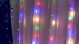 Darrahopens Home & Garden > Curtains 300 LEDs Window Curtain Fairy Lights 8 Modes and Remote Control for Bedroom (Multicolor, 300 x 300cm)