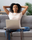 Brown Wood Folding TV Tray & Snack Table