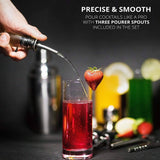 35 Pieces Cocktail Shaker Set Bartender Kit with Rotating 360 Display Stand and Professional Bar Set Tools