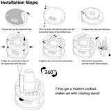 35 Pieces Cocktail Shaker Set Bartender Kit with Rotating 360 Display Stand and Professional Bar Set Tools