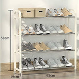 4 tier Shoe Rack Storage Organiser (White)