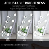 Vanity Mirror with Lights with 8 Dimmable Bulbs for Makeup and Travel (White, 30 x 23 cm)