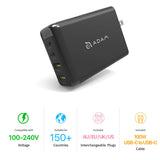 Omnia Pro 100W Fast Power Charger Adaptor USB-C USB-A Black MacBook Laptop iPad iPhone