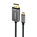mbeat Tough Link 1.8m 4K USB-C to Display Port Cable - Space Grey