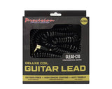 Precision Audio 5 Pack 1/4" To 1/4" 6.35mm Deluxe Coil Studio Guitar Lead Straight to Straight GLEADC10 10m