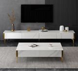 EAVAN Mordern Minimalistic/ Entertainment TV Unit-200cm Ceramic Top White
