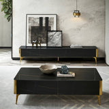 Earl Mordern Minimalistic/ Entertainment TV Unit-200cm Ceramic Top Black