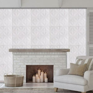 Decorative 3D Foam Wallpaper Panels white flower 10PCS