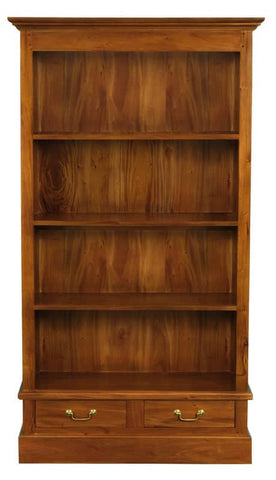 Tasmania 2 Drawer Bookcase (Light Pecan)
