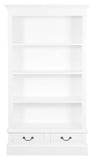 Tasmania 2 Drawer Bookcase (White)