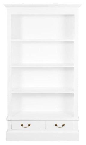 Tasmania 2 Drawer Bookcase (White)