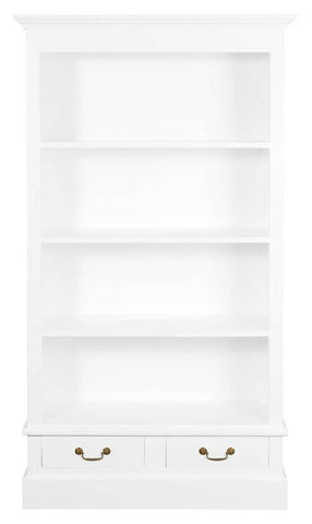 Tasmania 2 Drawer Bookcase (White)
