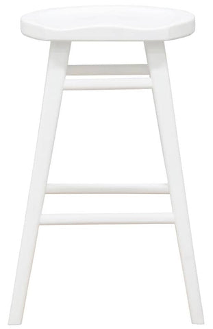 Scandinavian Timber Kitchen Counter Stool (White)