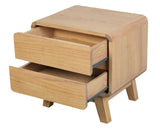 Providence 2 Drawer Bedside Table (Natural)