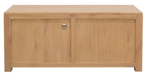 Amsterdam 2 Drawer Solid White Cedar Wood Entertainment Unit (Natural)