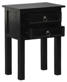 Elliot 2 Drawer Lamp Table (Black)